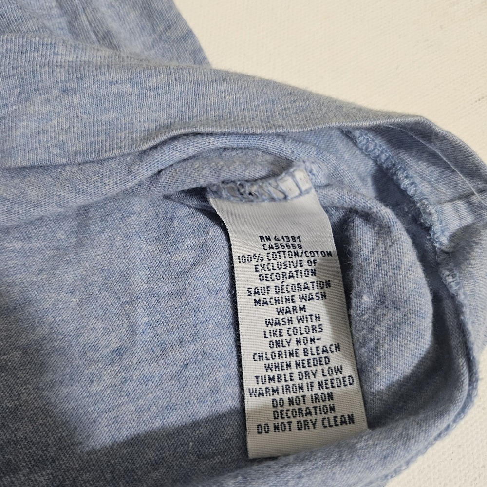 Polo Ralph Lauren Mens V-Neck T-Shirt Heather Blue Gray Cotton Pony Logo Size M - Picture 4 of 5